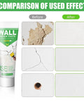 Ultimate Drywall Repair Kit For Quick Hole Fill And Scratch Repair, 250g Spackle Paste before and after repair comparison