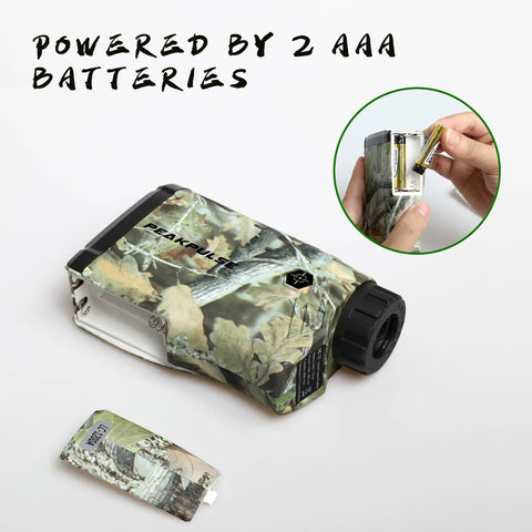 Range Finder For Huntin Up To 1400 Yards With 6X Magnification, Angle Compensation, Height Readout, Vibration Resistant Build For Tree Stand Bow Huntin And Rifle Shots, Delivers True Horizontal Distance On Slopes, powered by 2 AAA batteries