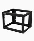 Built Tough 6U 19 Inch Wall Mount Network Rack Two Post Open Frame Heavy Duty Steel Frame for Server Room with open design