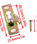 RV Sliding Door Hanger Set With Plates And Pocket Door Hardware Kit, Includes Mounting Screws, High Hardness Metal Construction