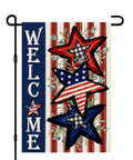 Patriotic Fourth Of July Garden Flag Burlap 12x18 Double Sided Stars And Stripes Yard Outdoor Decor for Independence Day