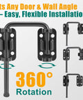 Sliding Glass Door Lock For Patios And Doors Kid Safe Lock And Loop Latch Flexible Install For Uneven Doors Hardened Steel