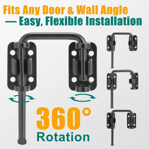 Sliding Glass Door Lock For Patios And Doors Kid Safe Lock And Loop Latch Flexible Install For Uneven Doors Hardened Steel
