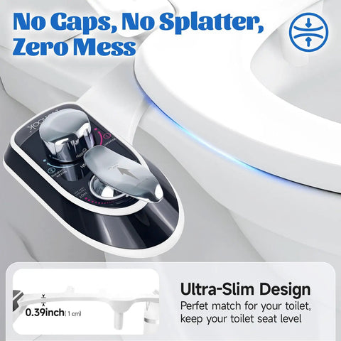 Bidet Toilet Attachment With Self Cleaning, Hot And Cold Water Spray on toilet, features adjustable water pressure