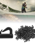 120 Piece Quick Change Spinner Clevis Set With Durable Plastic Blades Rotating Snaps, fisherman in background