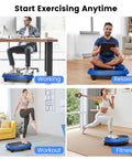 Full Body Vibration Platform For Home Workouts With Bluetooth Power Shaping Lymphatic Drainage Boost Shaker Plate in use by people at home