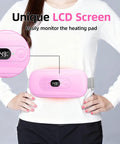 Cordless Heating Pad For Period Cramps With 6 Heat Levels And 6 Vibration Modes 2 Timer Settings Fast 3 Second Heat Up shown on model
