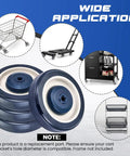 Image showing Built To Haul Heavy Duty 5 Inch Caster Wheels for Shopping Carts Replacement Set of 4, suitable for various carts.