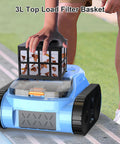 Person removing top load filter from Cordless Robotic Pool Cleaner For Inground Pools 2026 Upgrade with 4800 GPH Suction
