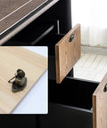 Heavy Duty Zinc Alloy Cabinet Drawer Lock With Antique Bronze Finish, Includes Secure Keys, Child Safe Furniture Hardware For Kitchen Pullout Drawers, Built Like A Tank With No Sweat Installation on a drawer.