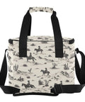 Desert Explorer Insulated Lunch Bag With Leakproof Cooler Interior Waterproof 600D Oxford Fabric Large Picnic Box featuring desert print