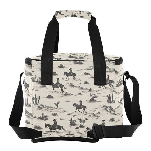 Desert Explorer Insulated Lunch Bag With Leakproof Cooler Interior Waterproof 600D Oxford Fabric Large Picnic Box featuring desert print