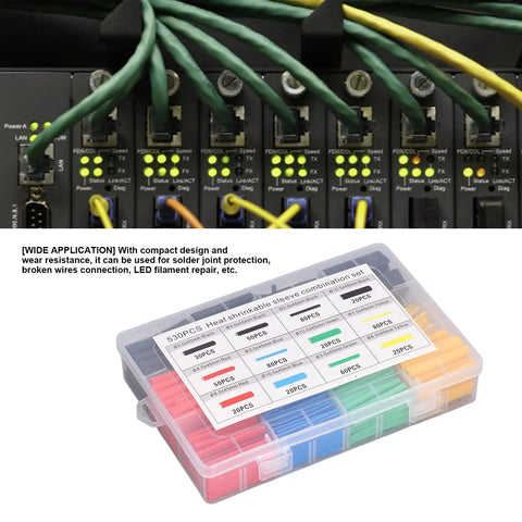 Top Notch Heat Shrink Tubing Kit With 530 Pieces Covering Every Size Needed For Electrical Insulation Wire Wrap Sleeves Perfect For Solder Joint Filament Repair And Secure Wire Connections Built From Durable Polyolefin That Swells Two To One Ratio To, clear storage box with assorted colored tubes