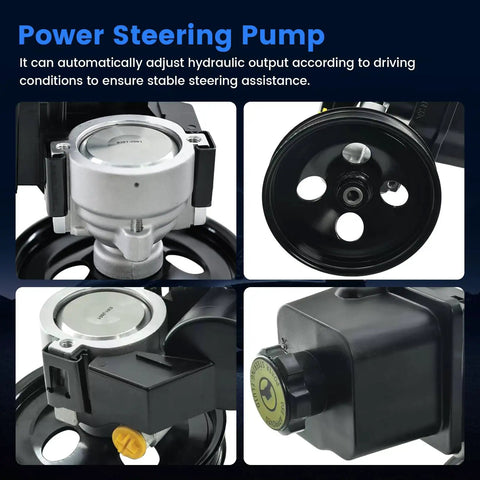 Power Steering Pump With Pulley Replacement Fit For 2004-2007 Buick Rainier, 2002-2009 Chevy Trailblazer, 2002-2009 GMC Envoy, 2002-2004 Oldsmobile Bravada, 2005-2009 Saab, 2007-2008 Isuzu Ascender Beefed Up Auto Replacement