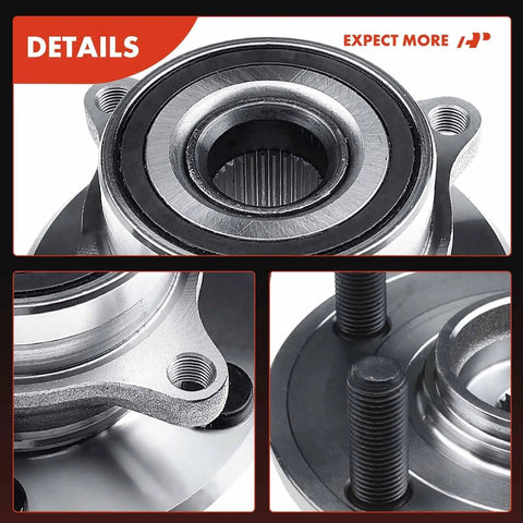Premium Heavy Duty 2 Pack Front Wheel Bearing And Hub Assembly With 5 Lug Fits Honda Odyssey 2011 Through 2017 High Quality Boss Build Street Legal Hella Smooth Daily Machine