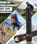 3.14-Inch Stubby Dual Band Antenna For VHF UHF 144/430MHz with SMA Female Connector in outdoor setting