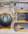 2 In 1 Robot Vacuum And Mop With 6500Pa Beast Mode Suction Gyro Inertial Navigation showing built-in gyroscope and cleaning modes.