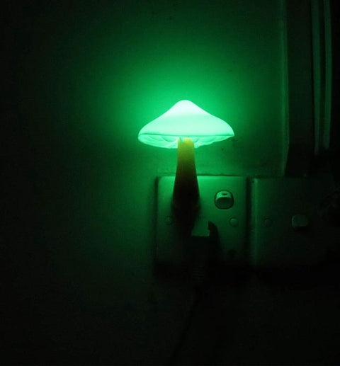 Sensor Led Night Light Plug In Lamp Mushroom Night Light With 7 Color Changing Glow Cozy Vibe Pretty Mushroom Shaped Night Light
