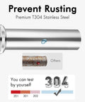 All Metal Rustproof Pop Up Bathroom Sink Drain For 1.6 To 1.9 Inch Sink Hole, Polished Chrome, No Overflow, Brass And 304 Stainless Steel Construction