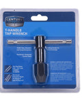 Century Drill and Tool 98502 T-Handle Tap Wrench for Quarter to Half Inch Taps Steel Construction Precise Control Easy Install