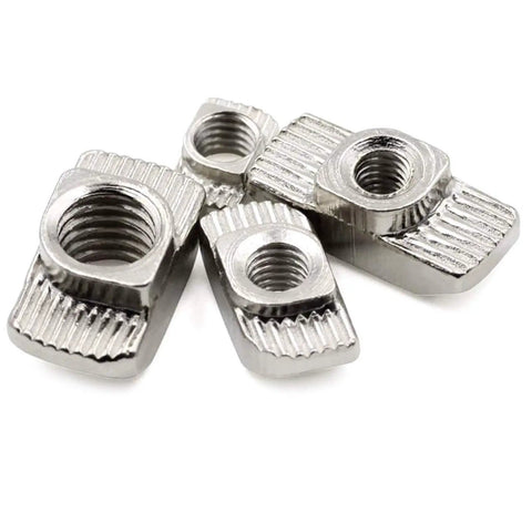 50 Pack 4040 Series M8 Hammer Head T Slot Nuts for 40 Series Aluminum Extrusion Nickel Plated Steel Fasteners