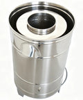 Heavy Duty Stainless Steel Commercial Salad Spinner With Adjustable Speed Knockout Workhorse Vegetable Dryer And Water Extractor Built Tough For Restaurant Kitchens 220V, top view, metallic finish, robust design.
