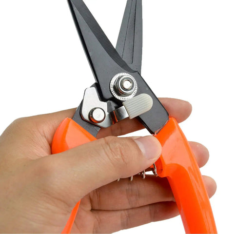 Person holding All Purpose Hoof Trimming Tools For Goats Sheep Lamb Alpaca And Pig Hooves Carbon Steel Blades Pro Grade Nail Clippers