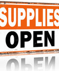 12x8 Inch Aluminum Wall Sign Matte Finish Space Upgrade For Home Cafe Bar Garage Office Shop Warehouse Entryway Or Corridor Durable Anti Rust Waterproof UV Resistant Metal Decor That Keeps Your Walls Looking Fresh. Supplies Open sign