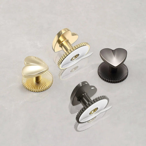Two Pack Self Adhesive Heart Shaped Cabinet Knobs Zinc Alloy Drawer Pulls For Dresser Cabinets Closets Dark Grey Easy Peel And Stick