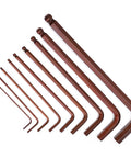 Premium 9 Piece Ball Head Hex Key Wrench Set Made From Alloy Steel With Long Arms For Tight Spots And Deep Holes Perfect For Furniture Assembly Car Fixes Or Home Upgrades That Get The Job Done Right. 9-piece alloy steel ball head hex key set, angled view