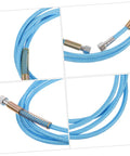 Heavy Duty High Temperature Steam Iron Replacement Hose For Easy Installation, Heat Resistant Steam Tube in blue, close-up view