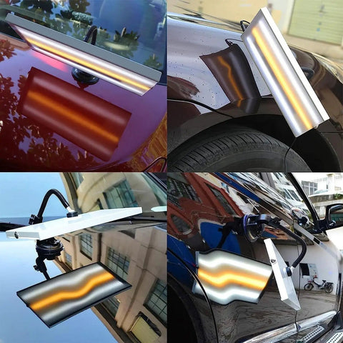Paintless Dent Repair Kit For Cars And Motorcycles With LED Detection Light Panel, easy dent removal on vehicle surfaces