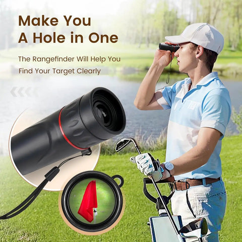 All In One Golf Accessories Kit For Men With Leather Case Including 3 Golf Balls, 12 Tees, Multifunctional Divot Knife, Monocular