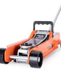 Low Profile Hydraulic Floor Jack, 2.5 Ton Capacity, Heavy Duty Trolley Jack For Cars And SUVs, The Workhorse Lifts From 3.35 Inch To 14.57 Inch, Orange Finish.
