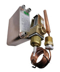 Compact Sixty Plate Heat Exchanger For HVAC Systems And Heat Pump Water Chillers Fast Temp Response Replaces Xb Models in copper with valves.
