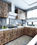 Kitchen with Marble Countertop Contact Paper Peel And Stick Vinyl Wrap Fifteen Point Eight By Three Hundred Ninety Four Inches Waterproof Self Adhesive