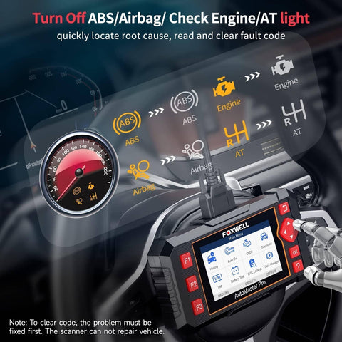 OBD2 Car Scanner NT604 Elite Easy To Use Out Of The Box ABS SRS And Transmission Diagnostic Tool interface on dashboard