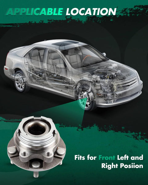 Wheel Hub Bearing Assembly With ABS For Nissan Altima Maxima Murano Pathfinder Quest JX35 And Infiniti QX60 2007 To 2019 5 Bolt