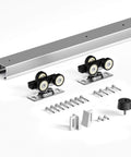 Heavy Duty 7Ft Sliding Pocket Door Hardware Track Kit For 32 To 42 Inch Doors Aluminum Top Mount Commercial Grade Tough As Nails Quiet and Smooth