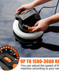 Using 10 Inch Buffer Polisher Kit With 4 Buffing Bonnets And 6 Speed Settings 1500 To 3600 RPM for car waxing