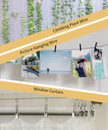 1/16 Inch Black Vinyl Coated Stainless Steel Wire Rope Kit used for plants, picture hanging, and curtains