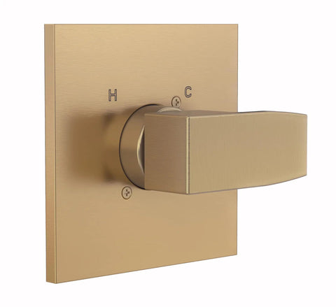 R10000 Series Shower Valve Trim Kit Replacement With Single Handle Shower Handle Set In Champagne Bronze Brushed Finish