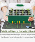 Six Tray Seed Starter Kit With Adjustable Humidity Dome, 12 Cell Seedling Trays, Indoor Plant Germination Starter Set, Heat Mat Optional