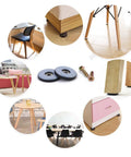 Assorted images of 3/4 Inch Screw On PTFE Teflon Furniture Glides for wooden furniture with screws, showcased on various furniture legs.