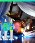 Motion Table Lamp 16 Inch Volcano Lamp With Blue Liquid And Green Wax Totally Fun For Kids And Grown Ups Calming Night Light