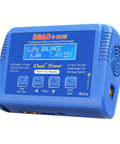 Fast Balance RC Battery Charger 80W 6A Beefy Smart Digital Discharger displaying LiPo balance on blue screen.