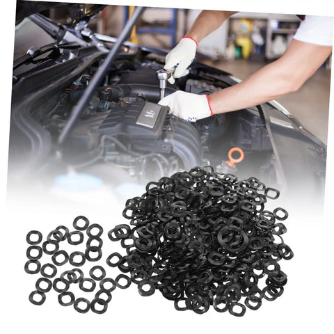 Go-To Wave Washer Gasket Kit 500 Pcs Assortment For Automotive Home And Shop Use Elastic Spring Washers That Prevent Loosening Buffer Tight Loads And Absorb Vibration For Everyday Projects, black wave washers for engine repair