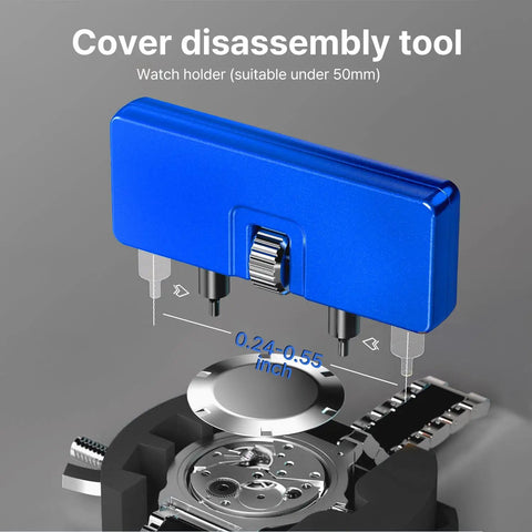 All In One Watch Battery Replacement Tool Kit With Adjustable Case Opener Back Remover Tweezers And Precision Screwdrivers for DIY