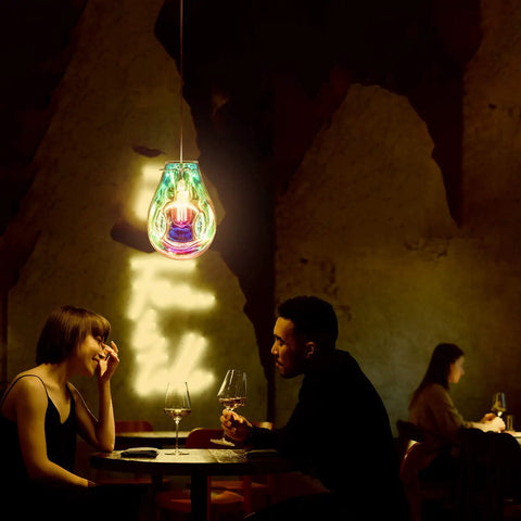 Plug In Pendant Light With Cord E26 E27, Handblown Colorful Glass Pendant Lighting in dining setting