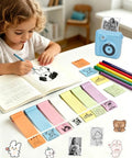 12 Pack BPA Free Instant Print Paper Refills For Kids Cameras, High Quality Thermal Paper Rolls With Glossy Finish, child drawing in notebook